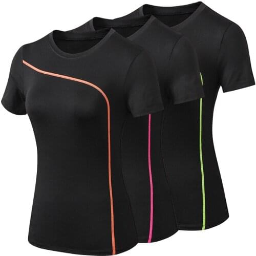 Quick Dry Stretch Slim Fit Yoga Tops for Woman Short Sleeve Sports Fitness T Shirt Outdoor Running T-shirts Female Yoga Shirt
