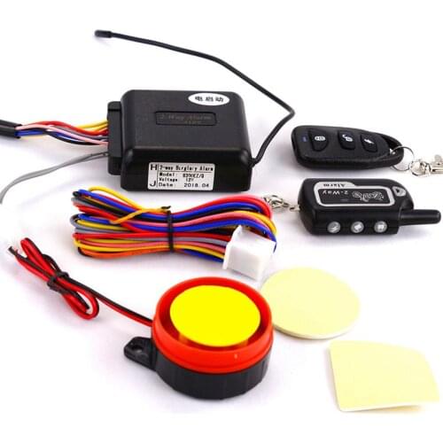 Two Way Alarm Motorcycle Scooter Security 2 Way Alarm Remote Control Engine Start Vibration Alarm Lock System