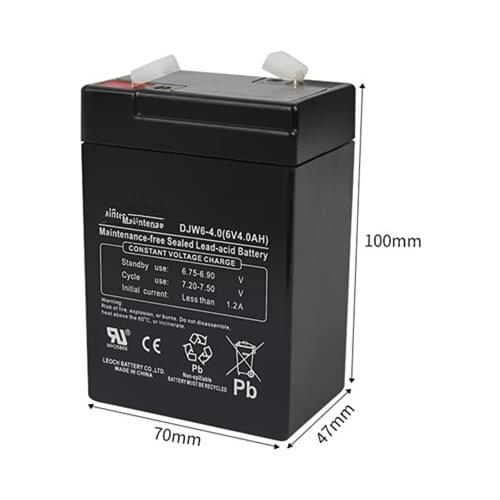 Leoch DJW6-4.0 electronic platform scale battery 6V4A crane scale children electric car battery 6V4.0AH