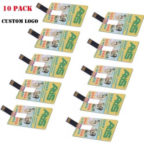 Over 10pcs Free logo) 100% capacity 4GB 8GB 16GB 32Gb credit card USB Flash Drive customized logo top quality Creative Pendrive