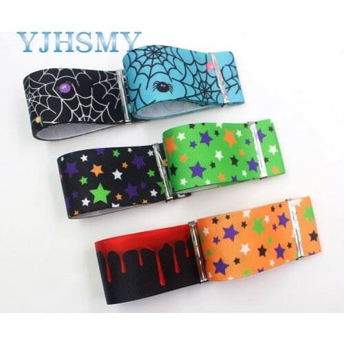 I-19720-1665，1-1/2'' Halloween printed grosgrain ribbon, 10 years DIY hair bow wedding holiday family party birthday decoration