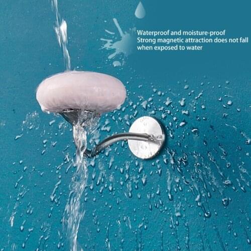 K1KA Strong Magnetic Soap Holder Wall Mounted Storage Hook Stainless Steel Storage Soap Dish for Bathroom Punch-free Install