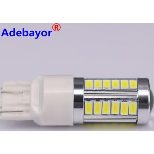 50x Auto Car T20 7443 5630 33SMD LED Backup Turn Signal Brake Tail Reverse Lamp Light Bulb Xenon white parking Adebayor