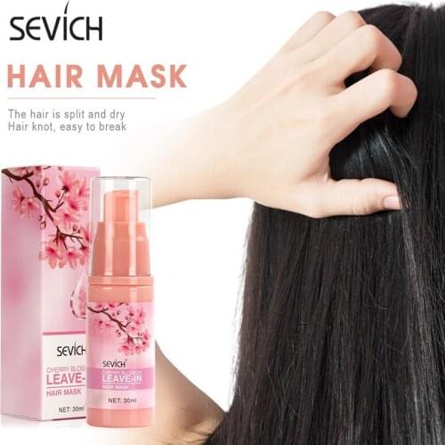 SEVICH 30ml Cherry Blossom Leave-in Hair Mask Repair Damage Improve Dry Moisturizing Conditioner Amino Acid Hair Care Unisex