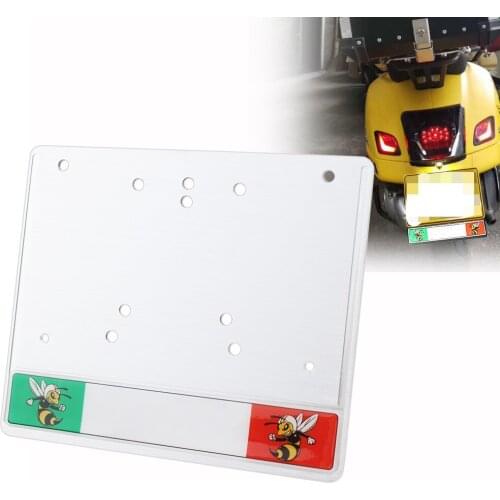 Motorcycle Rear License Plate Frame Mount Holder For All Vespa Model GT125 200 GTS250 GTV125 250 300 GTS250ie 125ie 300ie Super