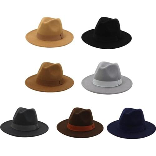 Men Fashion Fedora Hat Breathable Classic Felted British Winter Outdoor
