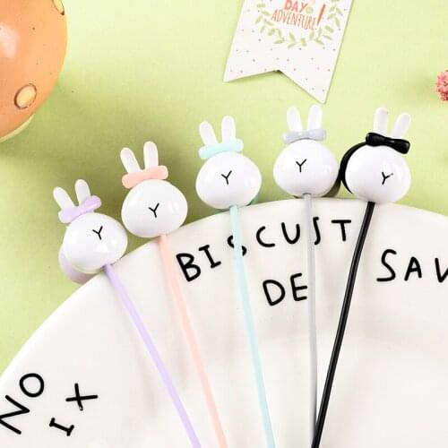 Rabbit Earphones Kids Earphone 3.5mm Stereo Music Universal In-ear Earbuds With Mic For Mobile Phone Girls Gifts