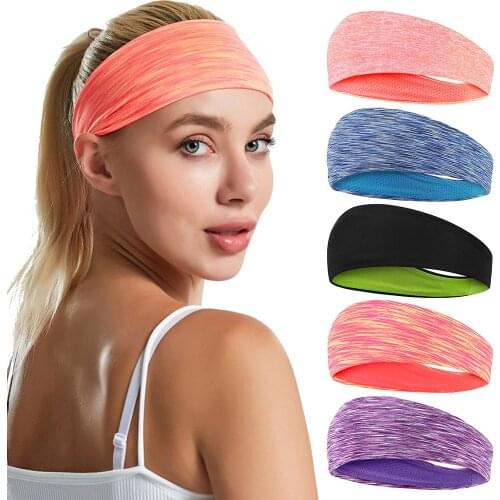 New Men Women Elastic Sport Head Band Yoga Hairband Absorbing Sweat Hair Bands Headwear Headwrap Sports Hair Accessories