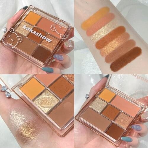 7 Colors Eyeshadow Palette Matte Shimmer Shiny Glitter Eye Shadow Waterproof Pigmented Brighten Eyes Makeup Cosmetic TSLM1