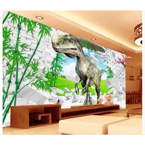 Custom photo wallpaper 3d wall murals wallpaper 3 d dinosaur landscape TV wall murals wallpaper living room wall decoration