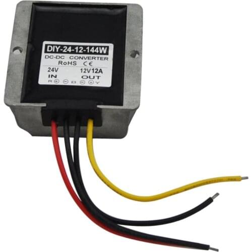 24V36V(15V-40V) Step Down To 12V 12A 144W Dc To Dc Power Converter Buck Module Car Power Adapter Voltage Regulator Waterproof