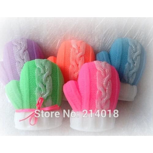 Christmas gloves 3D cake decorating tools mitten silicone candle DIY handmade soap molds