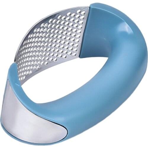 Ring-shape Garlic Hand Press Rocker Vegetable Mincer Crusher Rust Proof Gadget