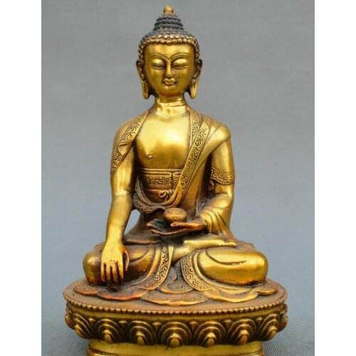 Collect China Tibet Buddhism old bronze Sakyamuni Buddha Amitayus Buddha statue