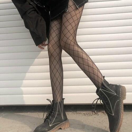 Sexy Tights Womens Fishnet Pantyhose Plus Size Thigh High Hosiery Black Color Thigh High Elastic Transparent Body Stockings