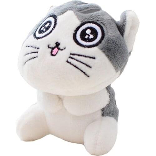 9CM Cat Cute Sitting Plush Stuffed Toys Bouquet Gift Soft Plush Cat Dolls Cute CAT Key Chain Pendant Plush Toy