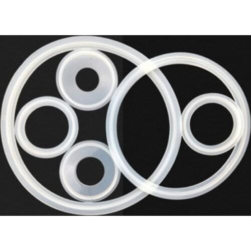 5 PCS 1/2" 3/4" 1" 1.5" 2" 2.5" 3" 3.5" 4" Tri Clamp Sanitary Silicon Sealing Gasket Strip Homebrew Diopter Ferrule Beer