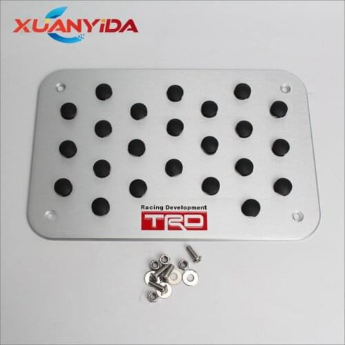 Xuanyida High Quality Car Carpet Mats Pedal Foot Rest Pad Mat floor mats non-slip pedal Aluminum alloy Environmental Rubber
