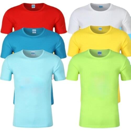 Women Summer T-shirts Ladies Round Neck Short-sleeved T-shirt Female Solid Color Quick-drying T-shirt