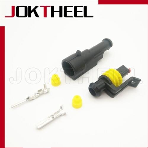 1/5/10/30 sets kit 1 Pin way TE SuperSeal male female waterproof electrical automotive wire connector AMP plug 282079-1 282103-1