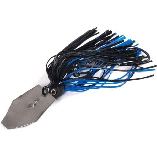 1Pcs 11g Weedless Swim Jig Chatterbait Blade Bait with Rubber Skirt Buzzbait Fishing Lures