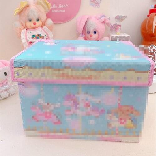 1PC Anime Storage Boxes Bins Home Beauty Case Cosmetic Box Pouch Cover Makeup Basket Girls Storage box