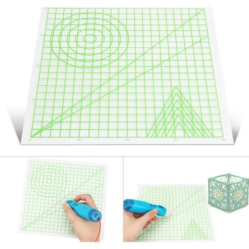 3D Printing Template Useful Multi-shaped Plastic Design Mat For 3D Printing Pen Basic Template Art Supplies Drawing Tool Gift