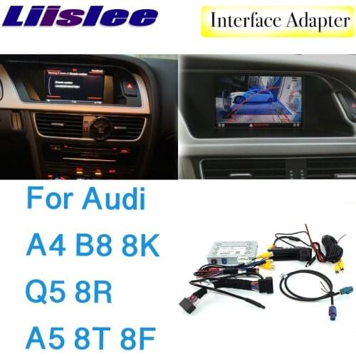 Car Reversing Camera Interface Backup Original Monitor Adapter For Audi A4 B8 MMI Front View 360 AROUND Bird View Decoder