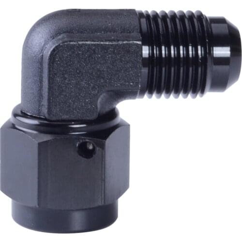 ESPEEDER AN6 Oil Fuel Fittings Anodized Aluminum Fuel Adapter 90 Degree Female AN Swivel Adaptors To Male Red/Black/Blue