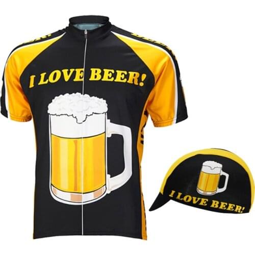 I Love Beer Cycling Jersey Men Short Sleeve Caps Summer Bike Wear Breathable Cycling Clothing Mtb Bicycle Clothes