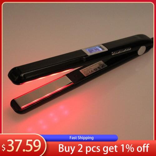 Infrared Ultrasonic Hair Care Iron Keratin Argan Oil Recover Hair Damaged Smoothly Hair Treatment Iron Tools LCD Display Screen