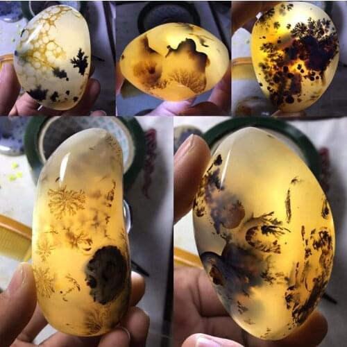 Natural Agate Original Stone Ocean Water Grass Agate