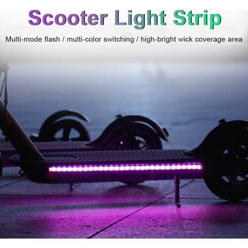 Night Safety Light for Xiaomi M365 Scooter Ninebot Light Strip Scooter chassis light LED Strip Flashlight Bar Colorful Marquee