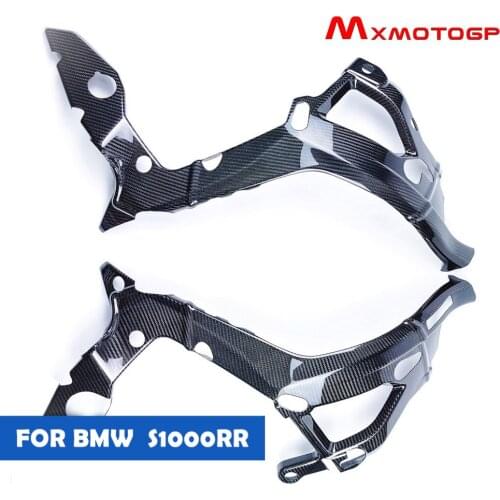 For BMW S1000RR S 1000RR S 1000 RR 3k Carbon Fiber Motorcycle Frame Cover Side Fairing Gloss 100% Twill Weave 2019 2020