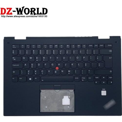 New Original Palmrest Upper Case With Dutch Backlit Keyboard for Lenovo Thinkpad X1 Yoga 2nd Gen Laptop C Cover 01HY825
