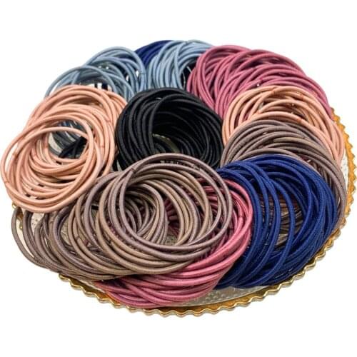 300PCS 5CM Pure Color Elastic Hair Ties for Women Small Hair Bands Accessories for Girls Accessories