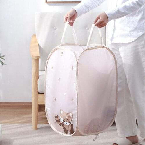 Foldable Cartoon Fresh Laundry Basket Dirty Clothes Basket Storage Bag Bathroom Accessories Household Animal Laundry Hamper