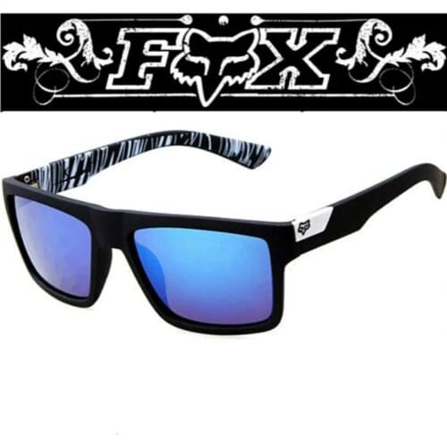 Classic FOX Sunglasses Men Driving Outdoor Square Frame Women Sun Glasses Male Goggles Sports UV400 Gafas Eyewear