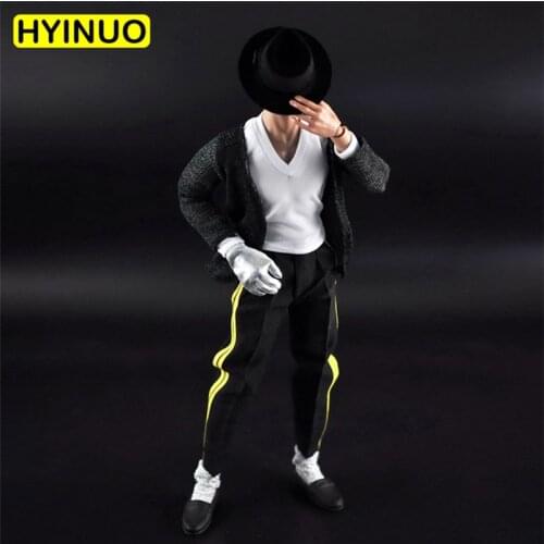 ZY16-7 1/6 Scale Michael Black Fashion Street Dance Clothes hip-hop Clothing Model F12'' Action Figure Doll Body Set Accessories