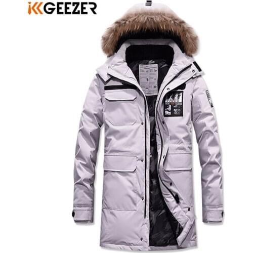 Winter Jackets Down Men Long Overcoat Duck 80% Parkas Business Windbreak Thick Coat Padded Parka Fashion Casual Brand Military