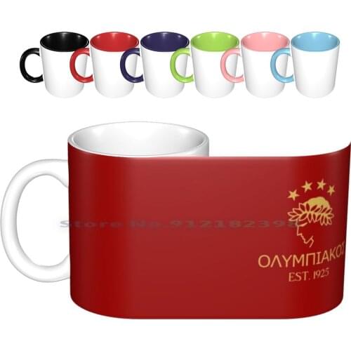 Olympiakos Gold Ceramic Mugs Coffee Cups Milk Tea Mug Olympiakos Olympiacos Olympiacos Olympiakos Olympiacos Piraeus Olympiacos