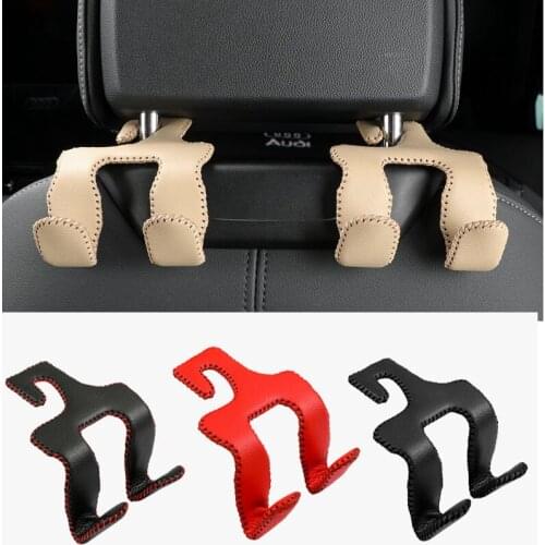 2 in1 Car Back Seat Hook New Leather Seat Hook Car Hook Seat Back Hidden Multifunctional Rear Seat Hook Car Accessories