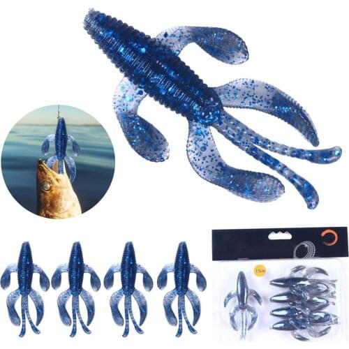 5pcs Shrimp Lures Soft Fishing Shrimp Lure Bait Artificial Fishing Lure Accessory Sea Fishing Four-wheel Drive Shrimp Fishing