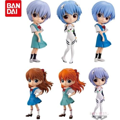 Bandai Qposket NEON GENESIS EVANGELION EVA Asuka Langley Soryu Ayanami Rei Action PVC Anime Figure Model Collection Toys