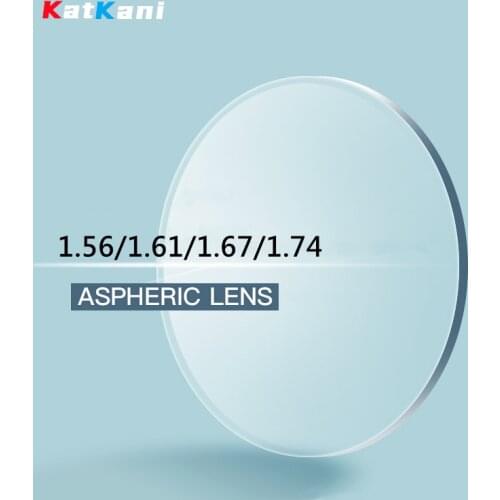 KatKani 1.56/1.61/1.67/1.74 Aspherical Lens High-Definition Anti-Radiation Anti-UV CR-39 Myopia And Hyperopia Lens 1 Pair