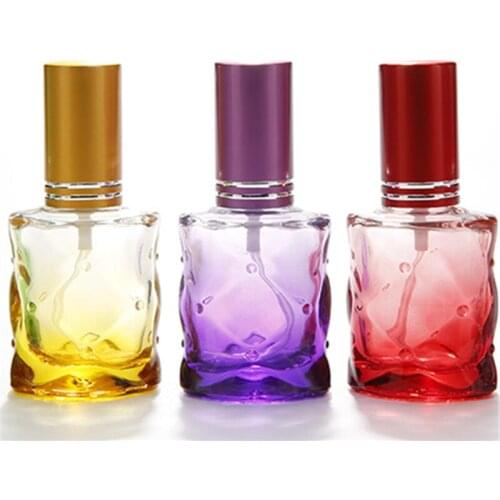 10ML Color Perfume Spray Empty Bottle New Multi-faceted Diamond Glass Color Spray Bottle 100PCS/LOT