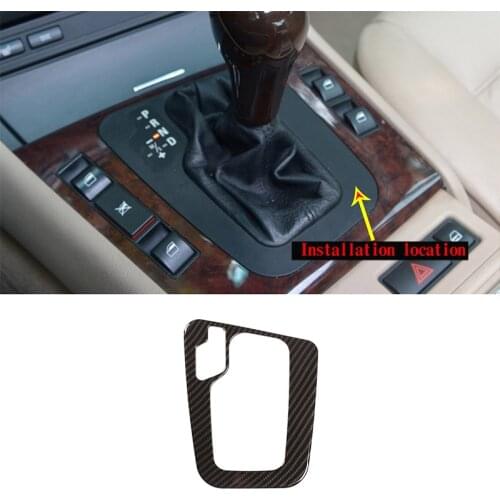 For BMW 3 Series E46 1998-05 ABS Carbon Fiber/Chrome Automotive Interior Gear Shift Panel Cover Stickers Fecoration Accessories