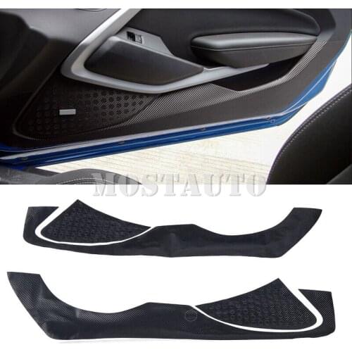 For Chevrolet Camaro 2017-2019 Black Interior Car Door Anti-kick Stickers 2pcs Car Accessories Interior Car Decor Car Trim