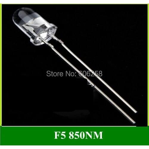F5 5mm 850nm Infrared Transmitting Beads LED for Night Vision Security Monitoring X500