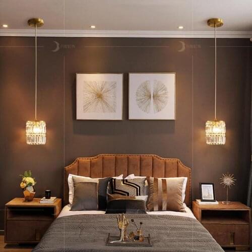 Porch hallway crystal fixture lighting hanging pendant lamp kitchen led Chandelier children Light Luxury Bar Bedroom home decor